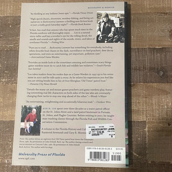 Backcountry Lawman by Bob H. Lee. Florida Trade Paperback Book. Game Warden. - Picture 2 of 2